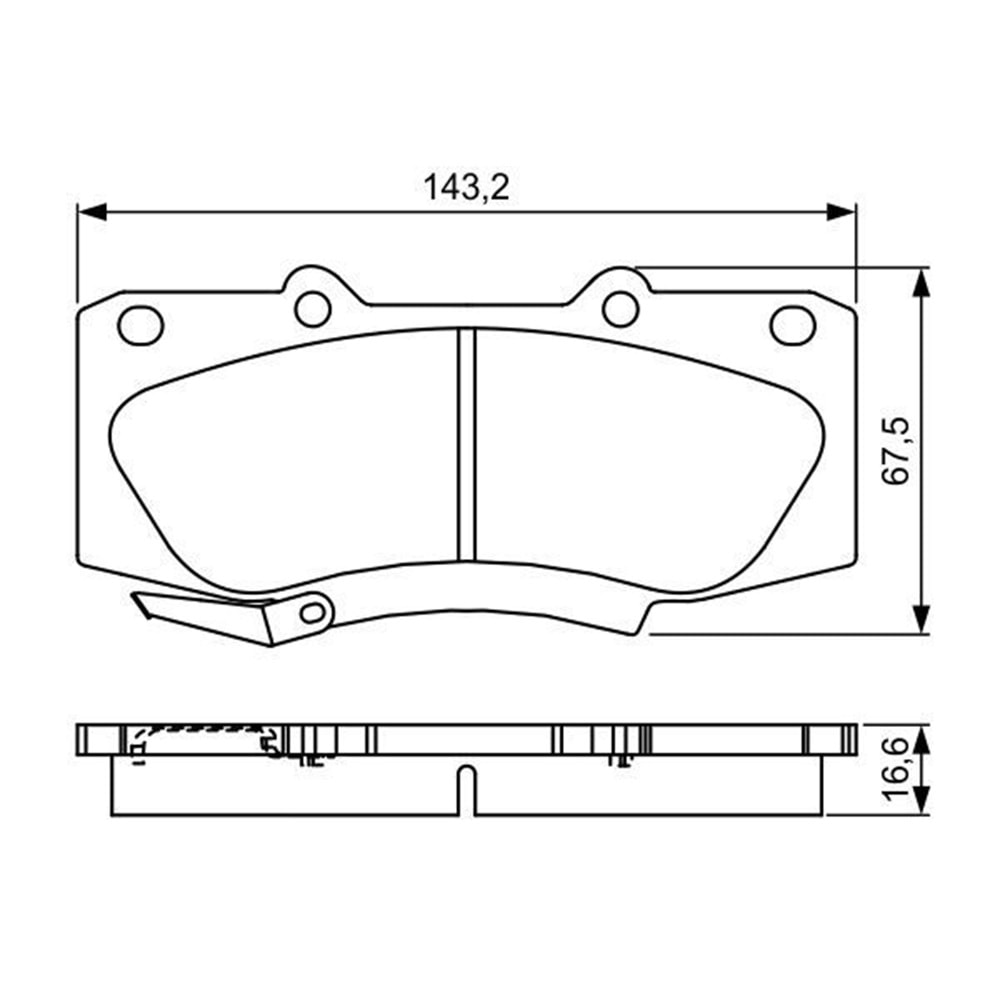 Disk Balata Toyota Hi-lux III 04-15 Ön -BOSCH