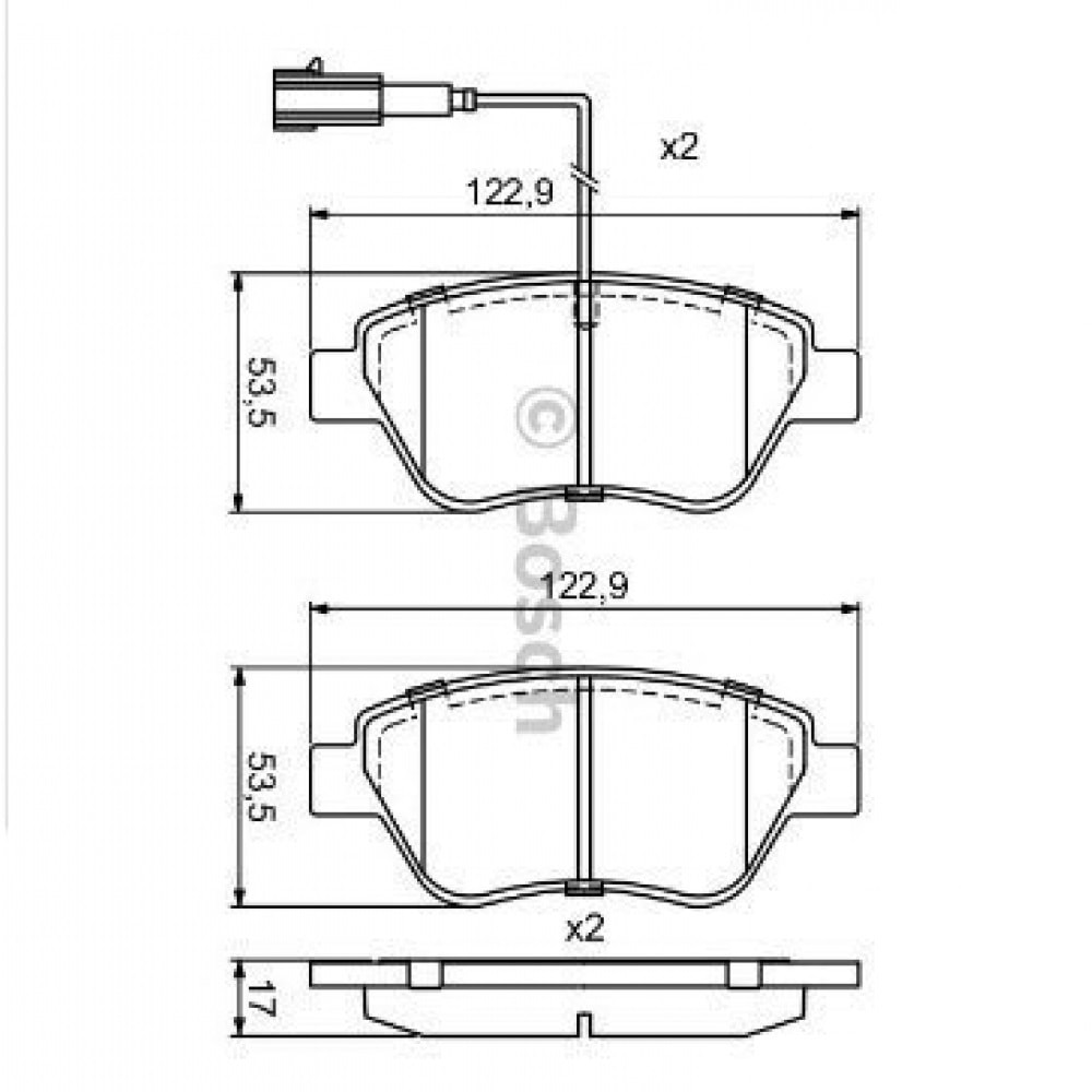 Disk Balata Fiat Linea, Punto, Alfa Romeo, Citroen Nemo, Peugeot Bipper Ön - Bosch