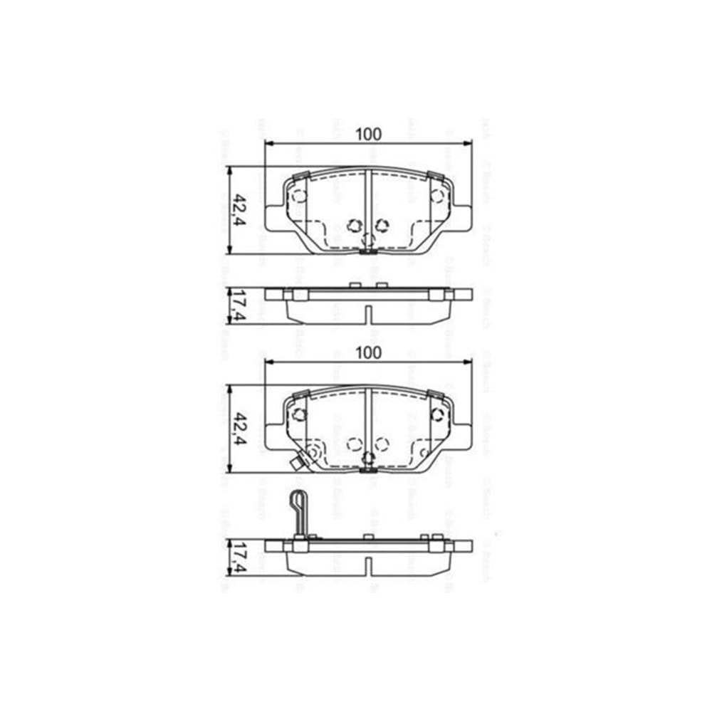 Disk Balata Fiat Egea Sedan, STATİON Arka - Bosch