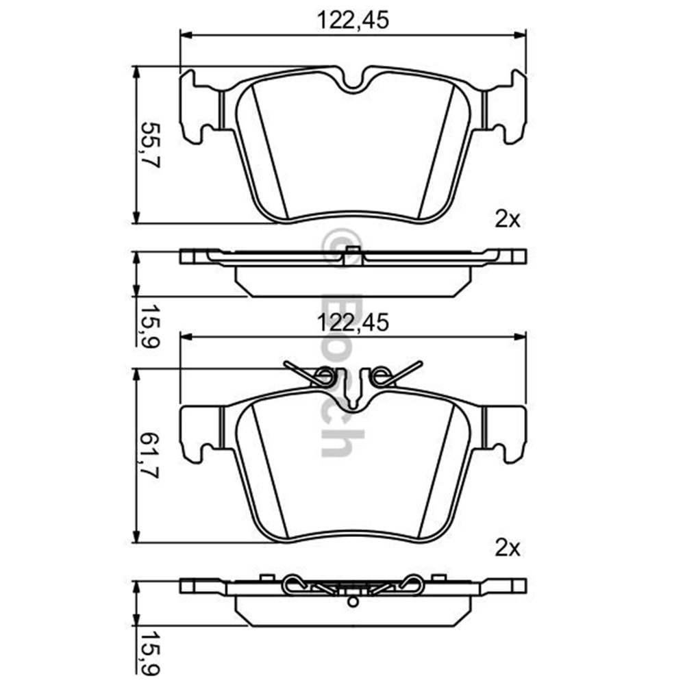 Disk Balata Mercedes C Serisi Arka - Bosch