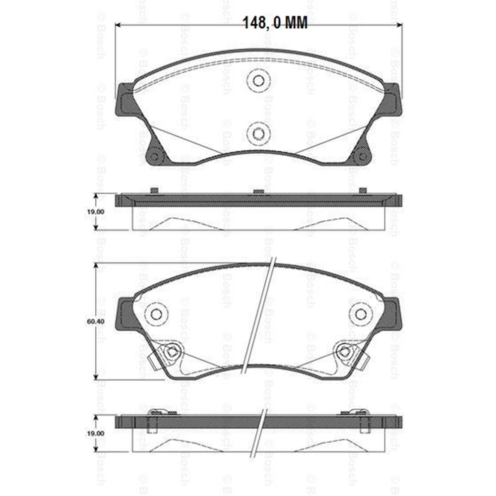 Disk Balata Chevrolet Cruze, Aveo, Opel Astra J Ön - Bosch