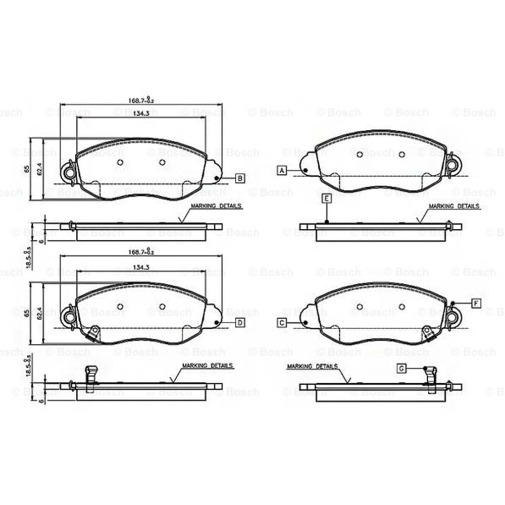 Disk Balata Ford Transit V184 Ön - Bosch