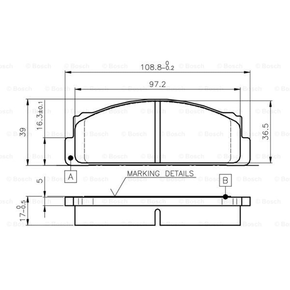 Disk Balata Fiat 132, 131, Fiat Fiorino Ön - Bosch