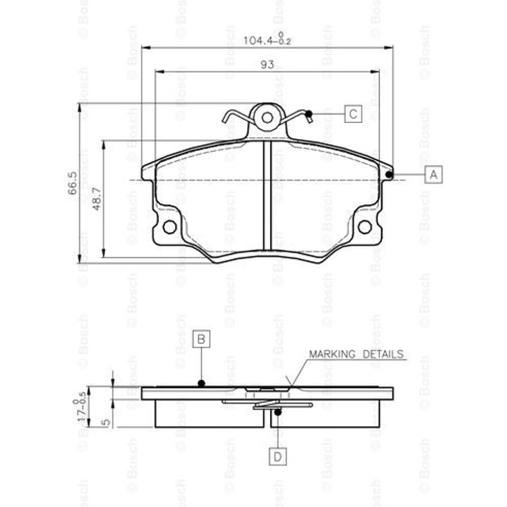 Disk Balata Fiat Tipo, Tempra, Alfa 155 Ön - Bosch