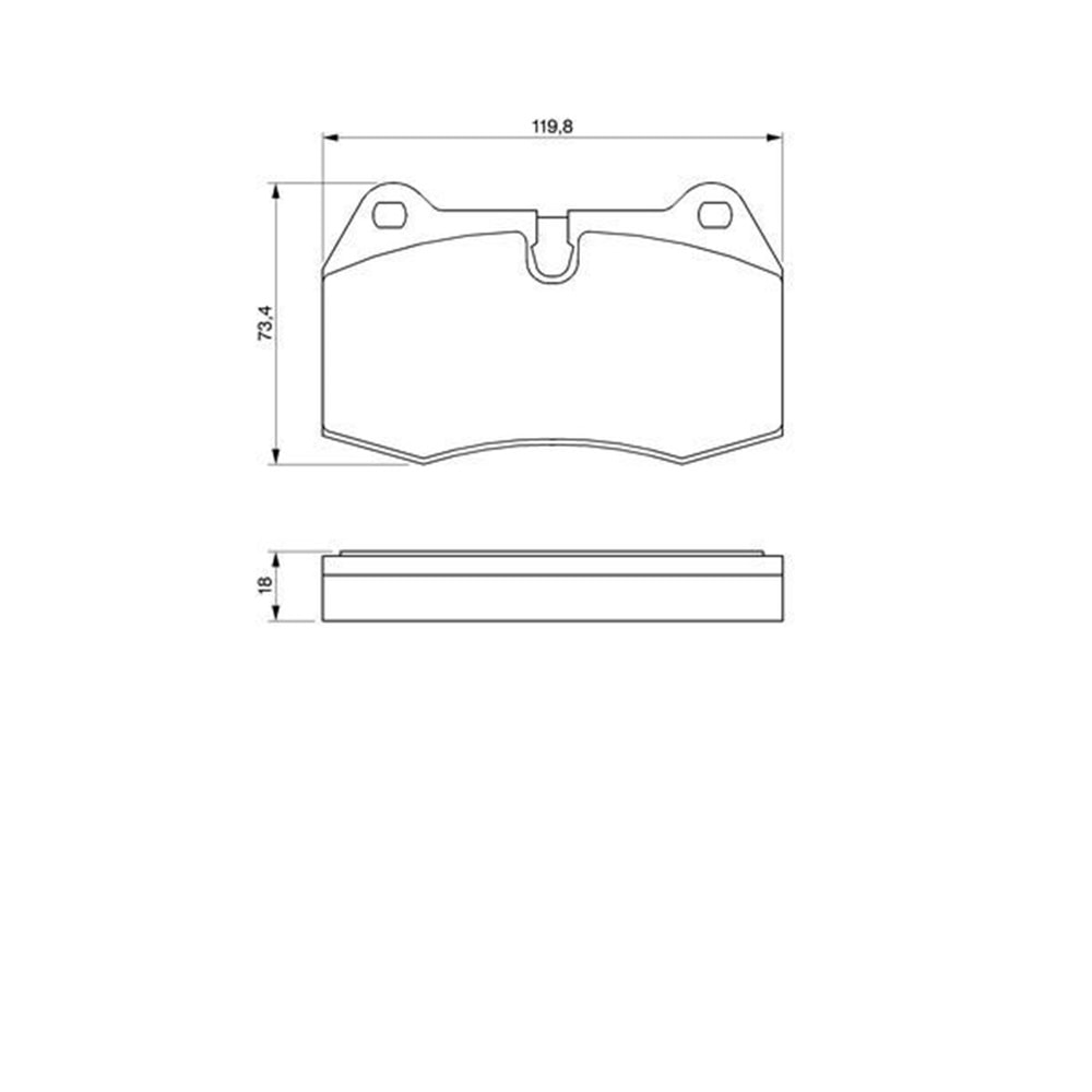 Disk Balata Bmw 5 E34 87-95, 7 Serisi E38 94-01, 8 SERSİ E31 90-99 Ön - Bosch