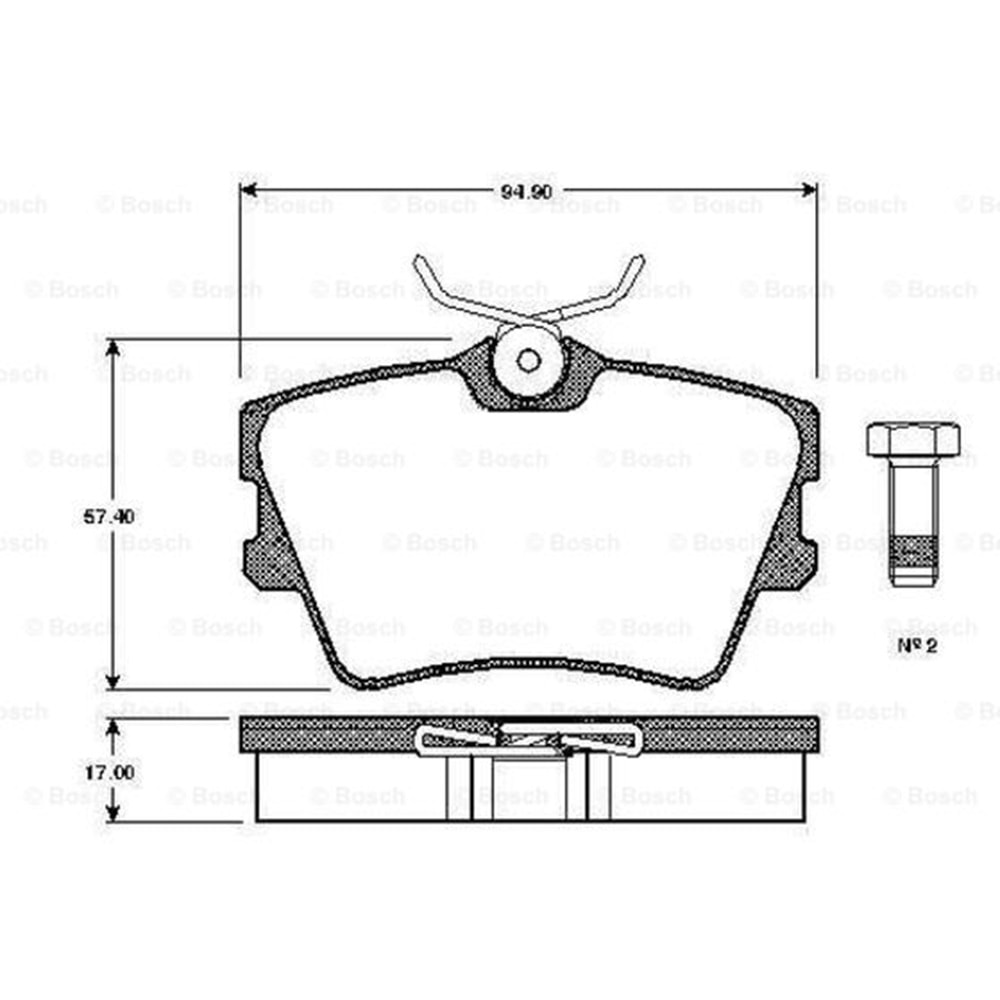 Disk Balata Vw Transporter IV Arka - Bosch