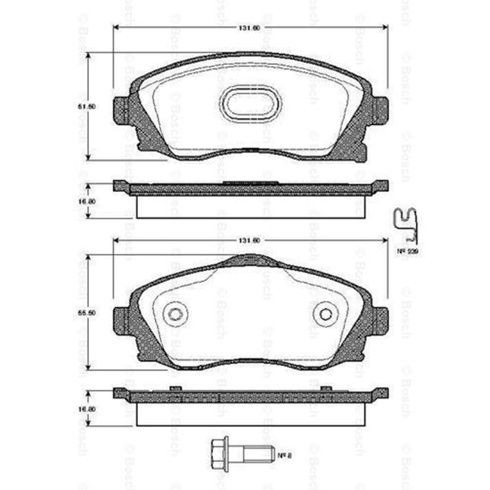 Disk Balata Opel Corsa C Ön - Bosch