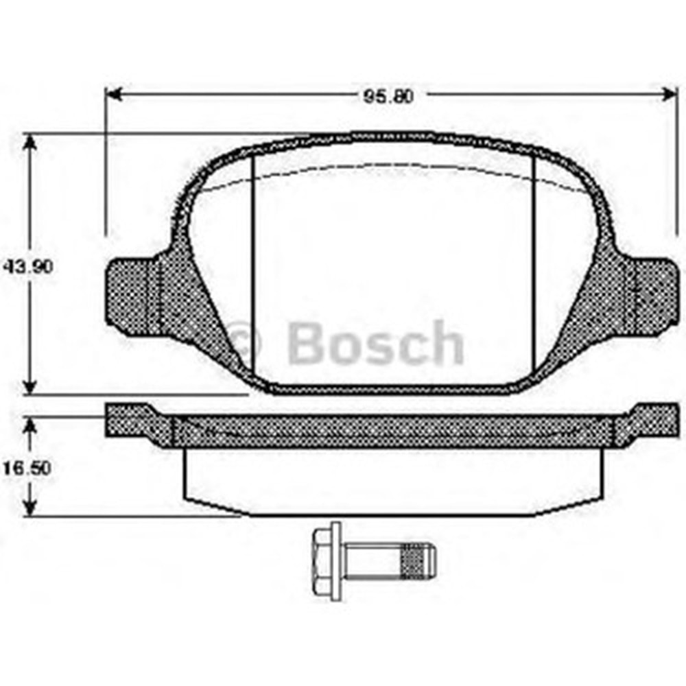 Disk Balata Fiat Punto, Linea, Alfa Rpmeo Arka - Bosch