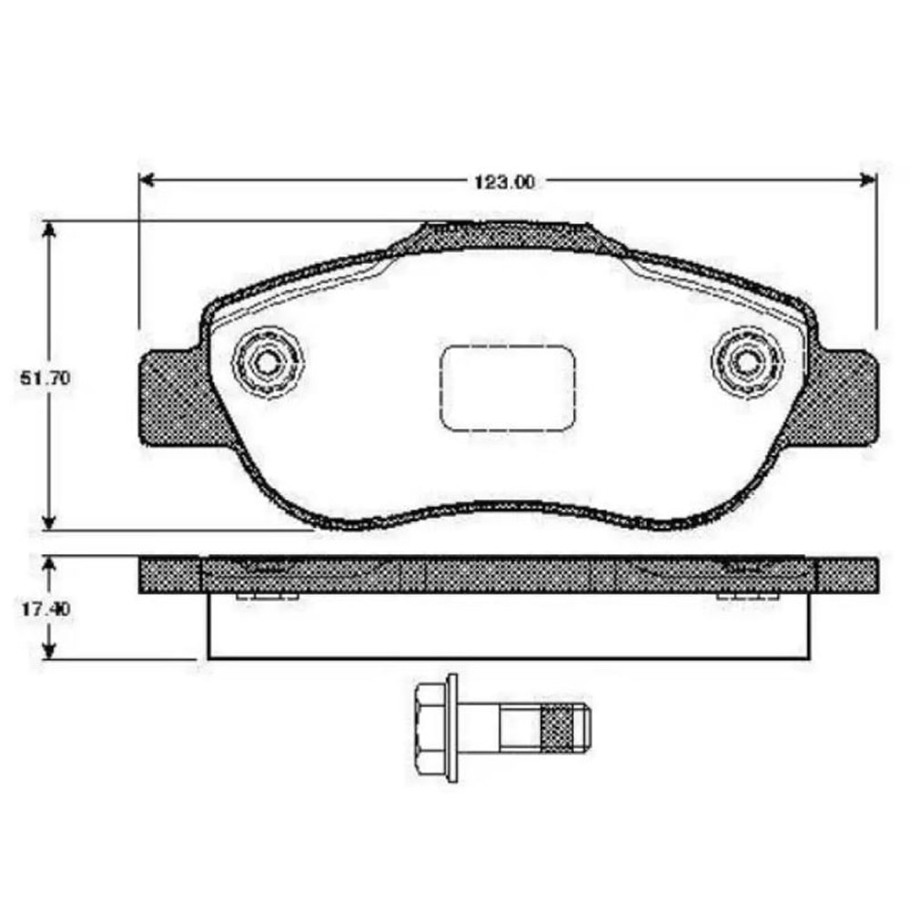 Disk Balata Fiat Panda FİŞSİZ Ön - BOSCH