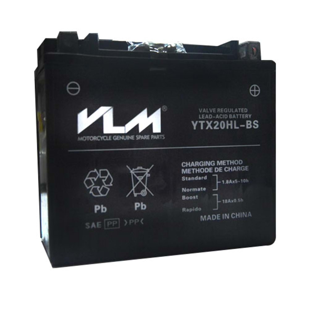 VLM YTX20HL-BS 12V-18 AMPER BAKIMSIZ AKÜ