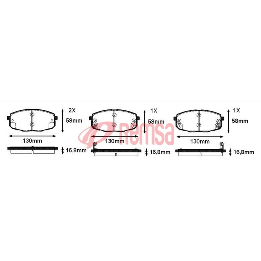 Disk Balata Hyundai İ30, Kia Ceed, Carens Ön - REMSA