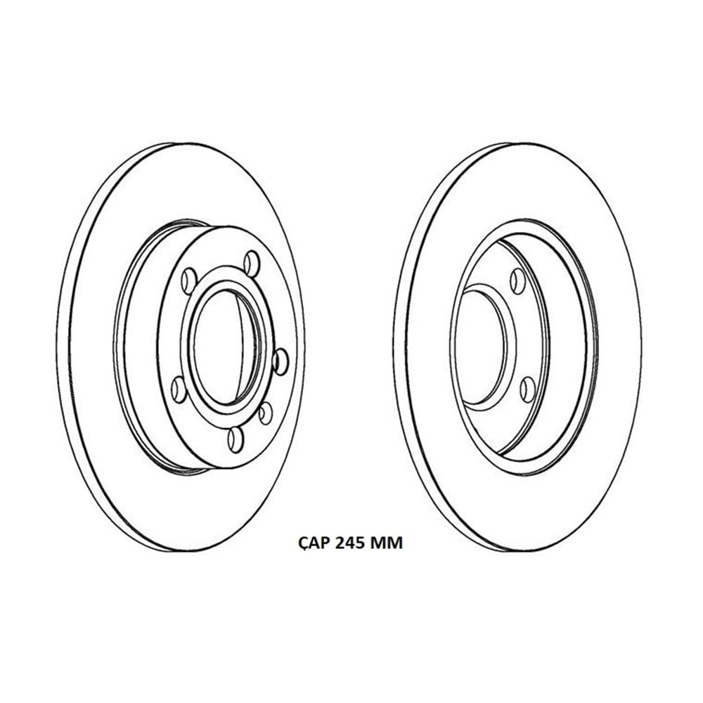 Fren Diski Vw, Audi A4, Seat Arka - 245 MM - SYF