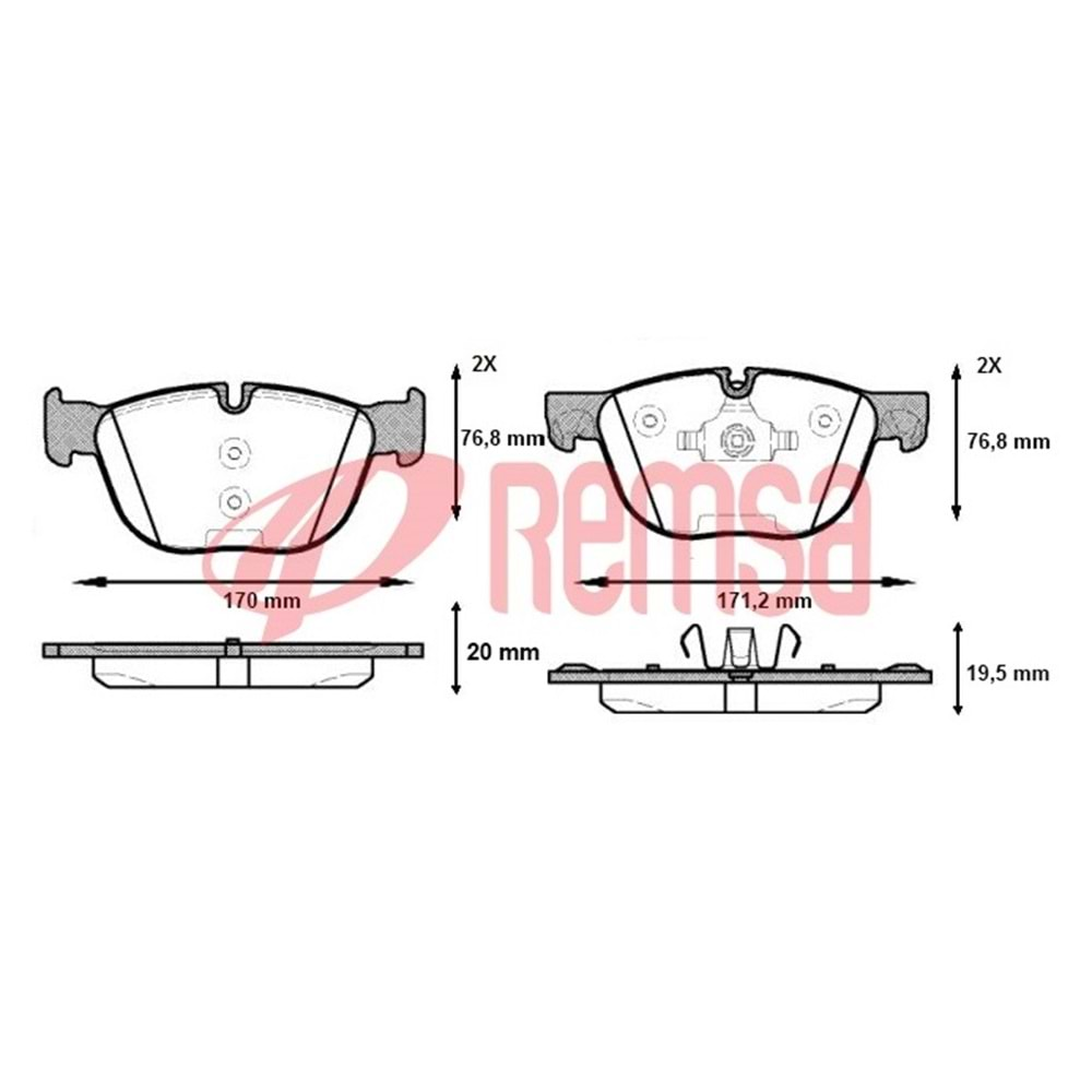 Disk Balata Bmw X5, X6 Ön - REMSA