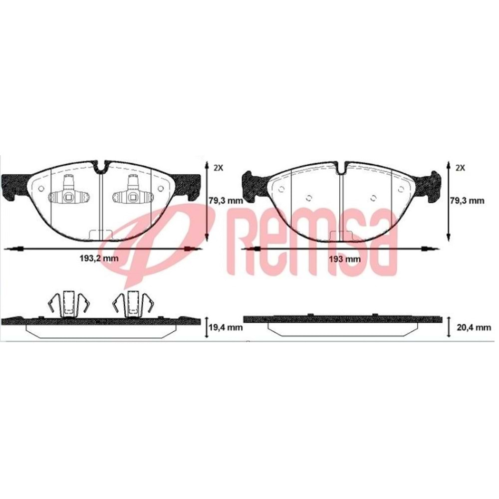 Disk Balata Bmw X5, X6 E70 4,8 Ön - REMSA