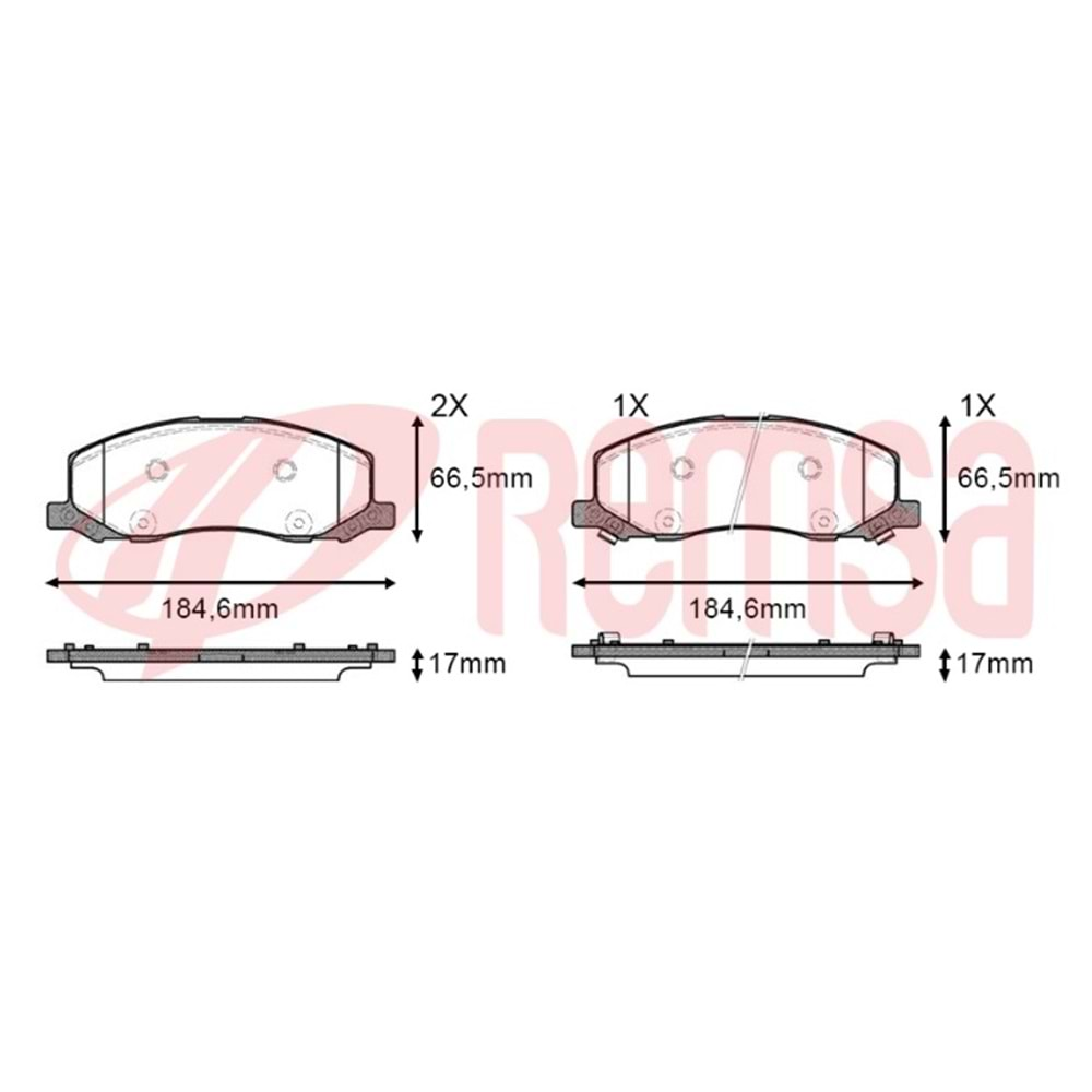 Disk Balata Opel İnsignia, SAAB 9-5 Ön - REMSA