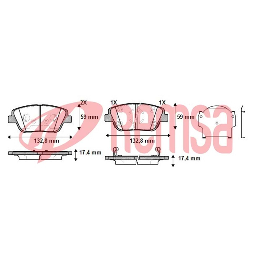 Disk Balata Kia Rio III 1.25 Ön - REMSA