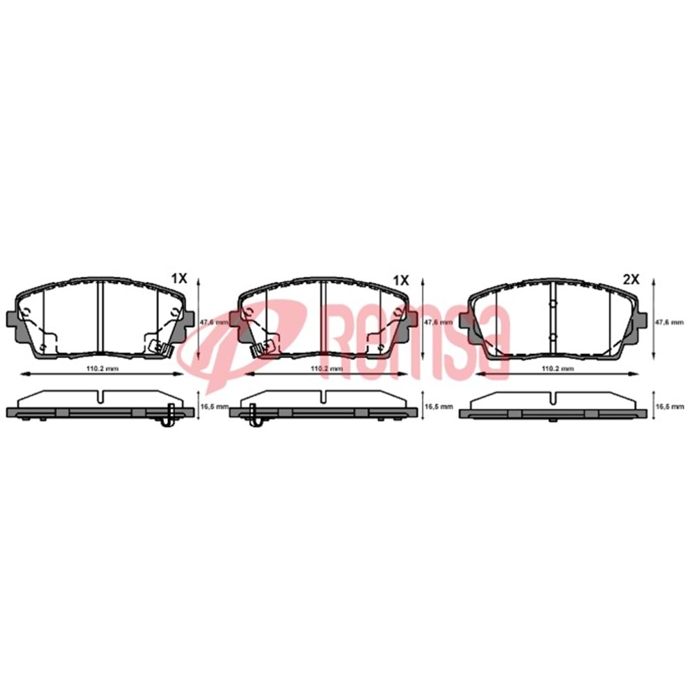 Disk Balata Kia Picanto (TA) 1.1 Ön - REMSA