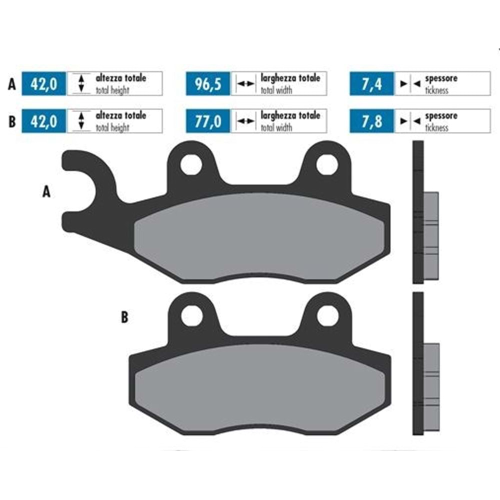 POLİNİ 174.0063 ORGANİK BALATA CF MOTO, KLX125, DR250, YZ125