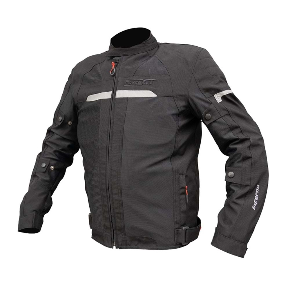 FORTE GT 1072 İnferno Motosiklet Montu 3 Katmanlı Dört Mevsim - Siyah - 2XL Beden