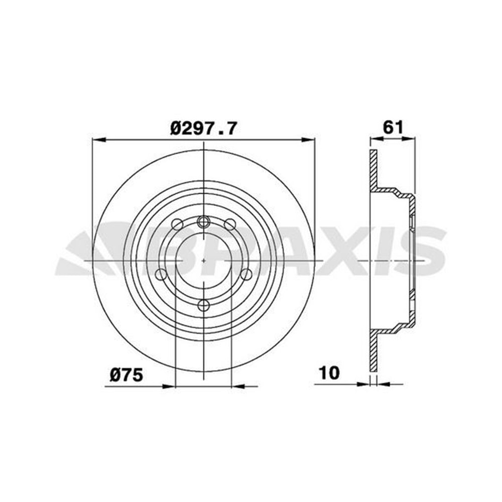 Fren Diski Bmw 520İ, E39 (95-03) Arka - 298 mm -