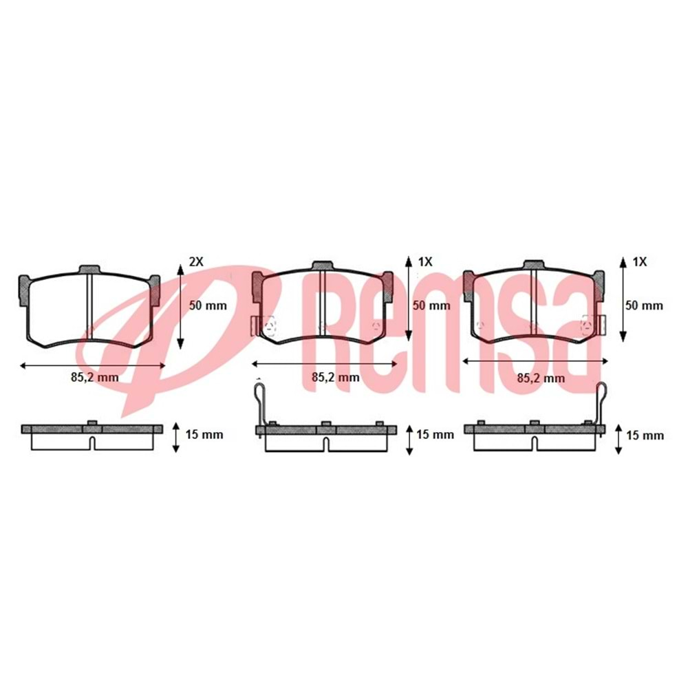 Disk Balata Hyundai Sonata 1,8 Honda LEGEND, Rover 800 Arka - REMSA