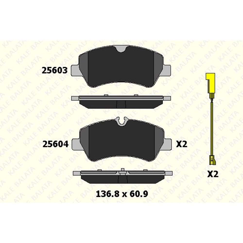 Disk Balata Ford Tourneo Custom V362, V363 2.2 TDCI 12> Arka (Fişli) - Bosch