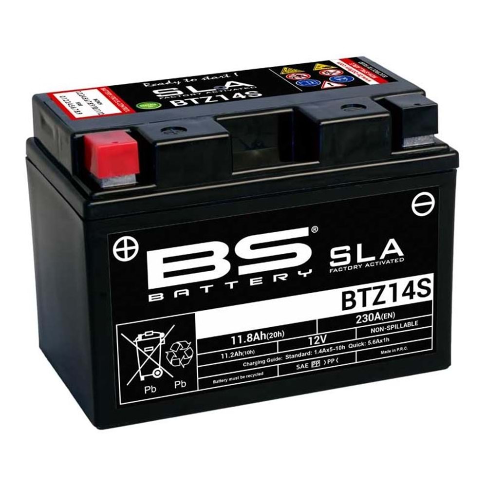 BS BTZ14S-SLA (YTZ14S-SLA) 12V-11 AMPER 230 CCA BAKIMSIZ AKÜ