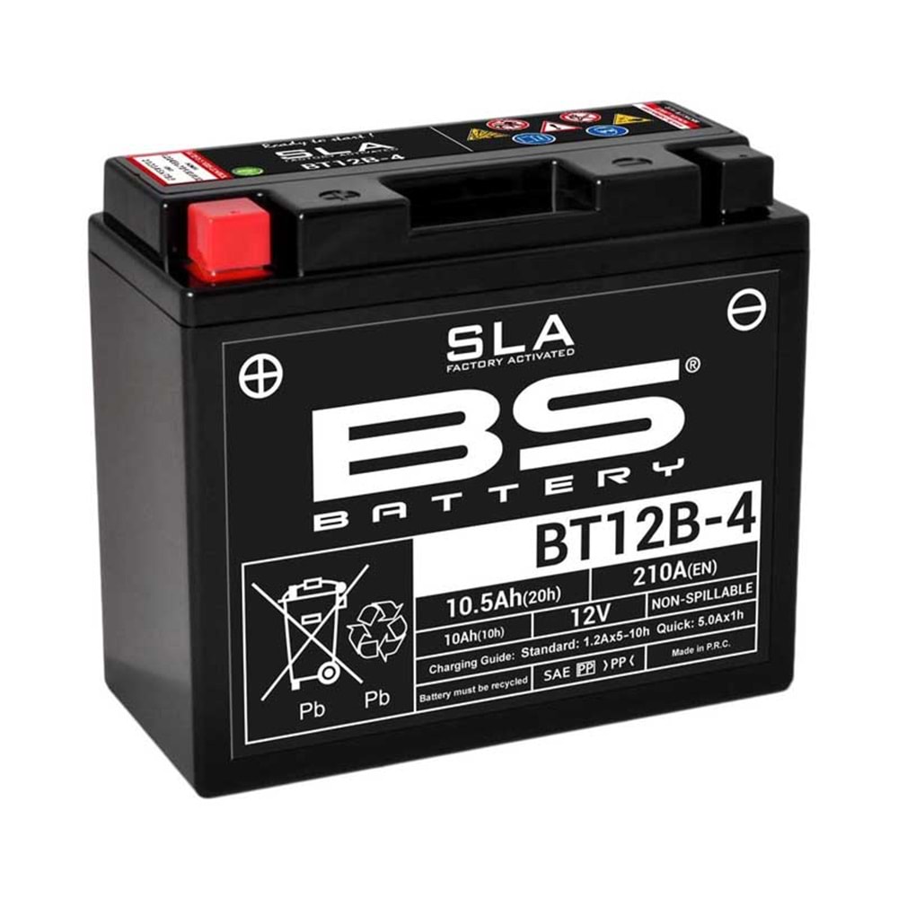 BS BT12B-4 (SLA) 12 V 10.5 Amper 210 A (EN) Motosiklet Aküsü