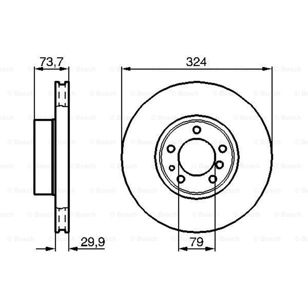 Fren Diski Bmw E39 520 95-03 Ön - 324 MM - MEYLE