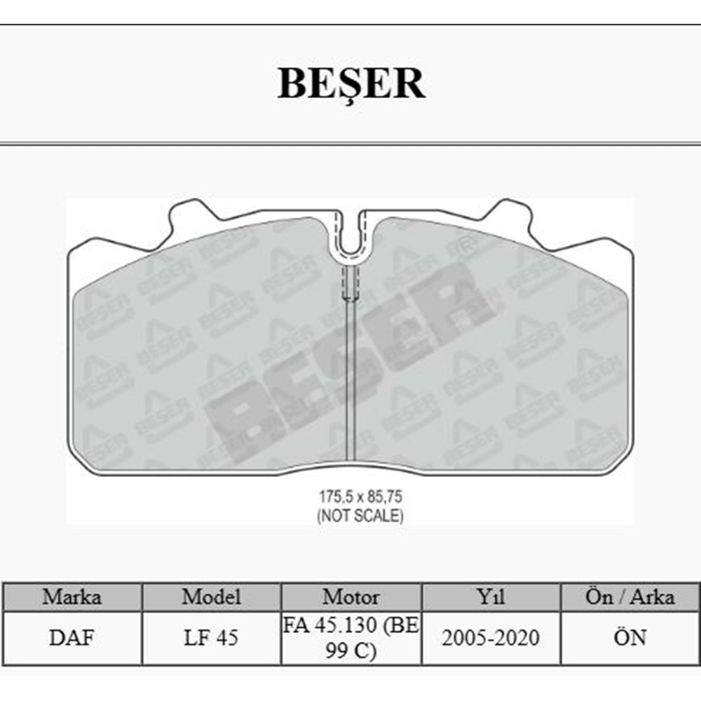 Disk Balata Ön Man 12 153, Isuzu, Renault Midlum (Aksesuarsız)