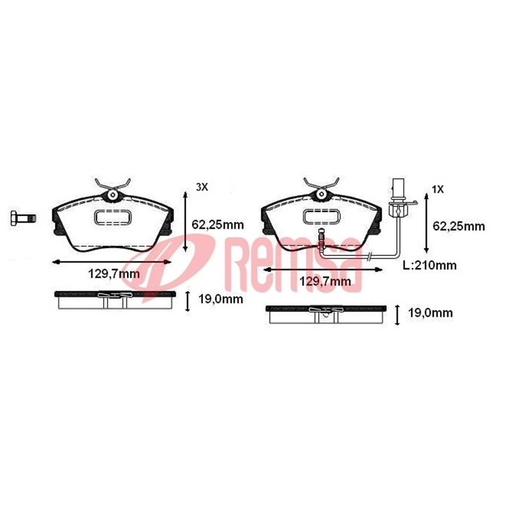 Disk Balata Vw T4 Fişli Ön - REMSA