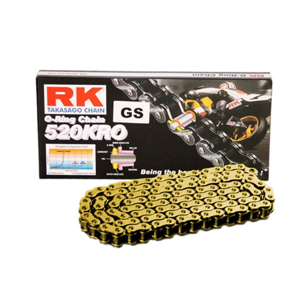 Rk 520 Kro 108L Gold O-Ring Li Zincir 200 Ns, Wr 250 R, Zzr 250, Cbr 250 R