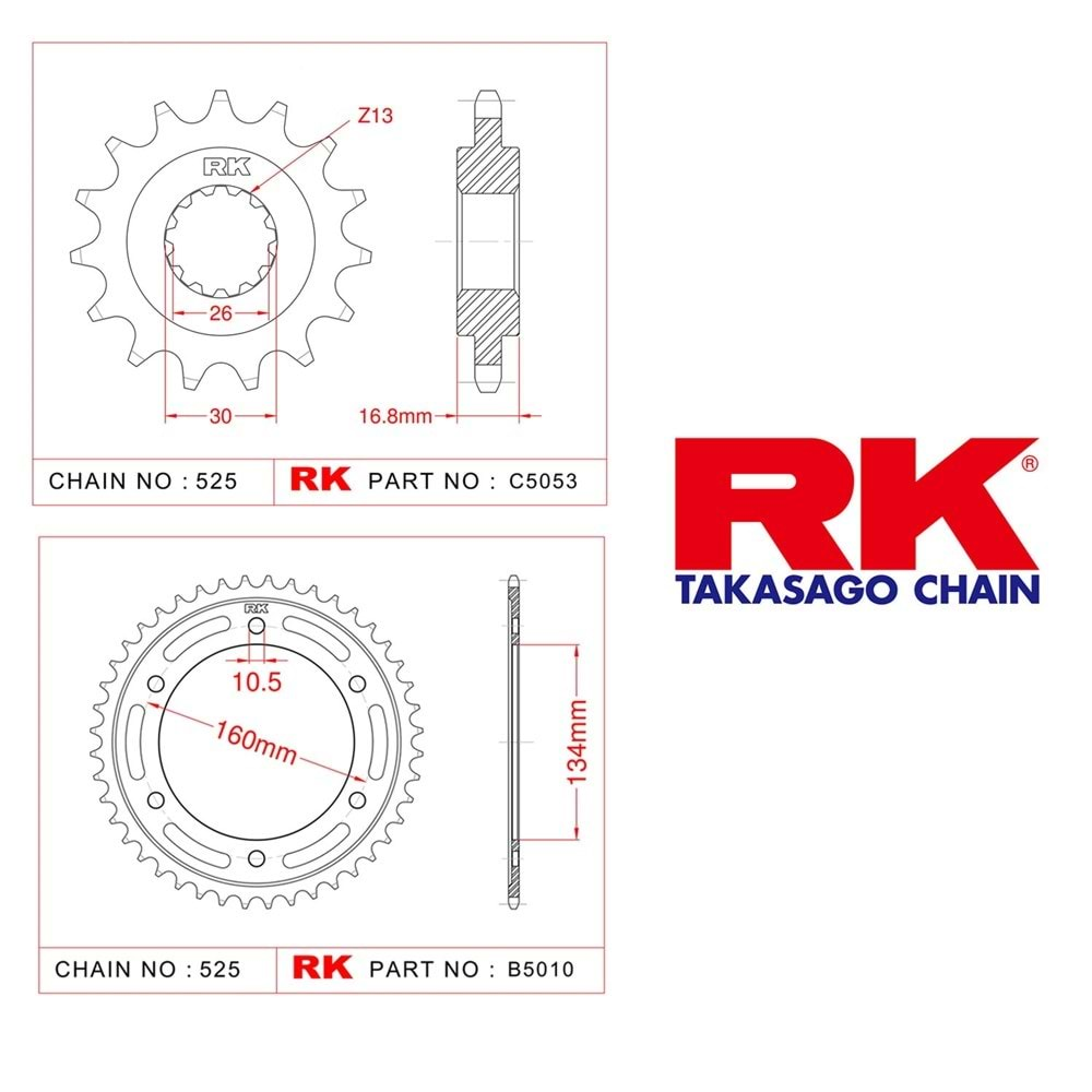 Rk Dişli Seti Honda Cbr 600 F 01-07*