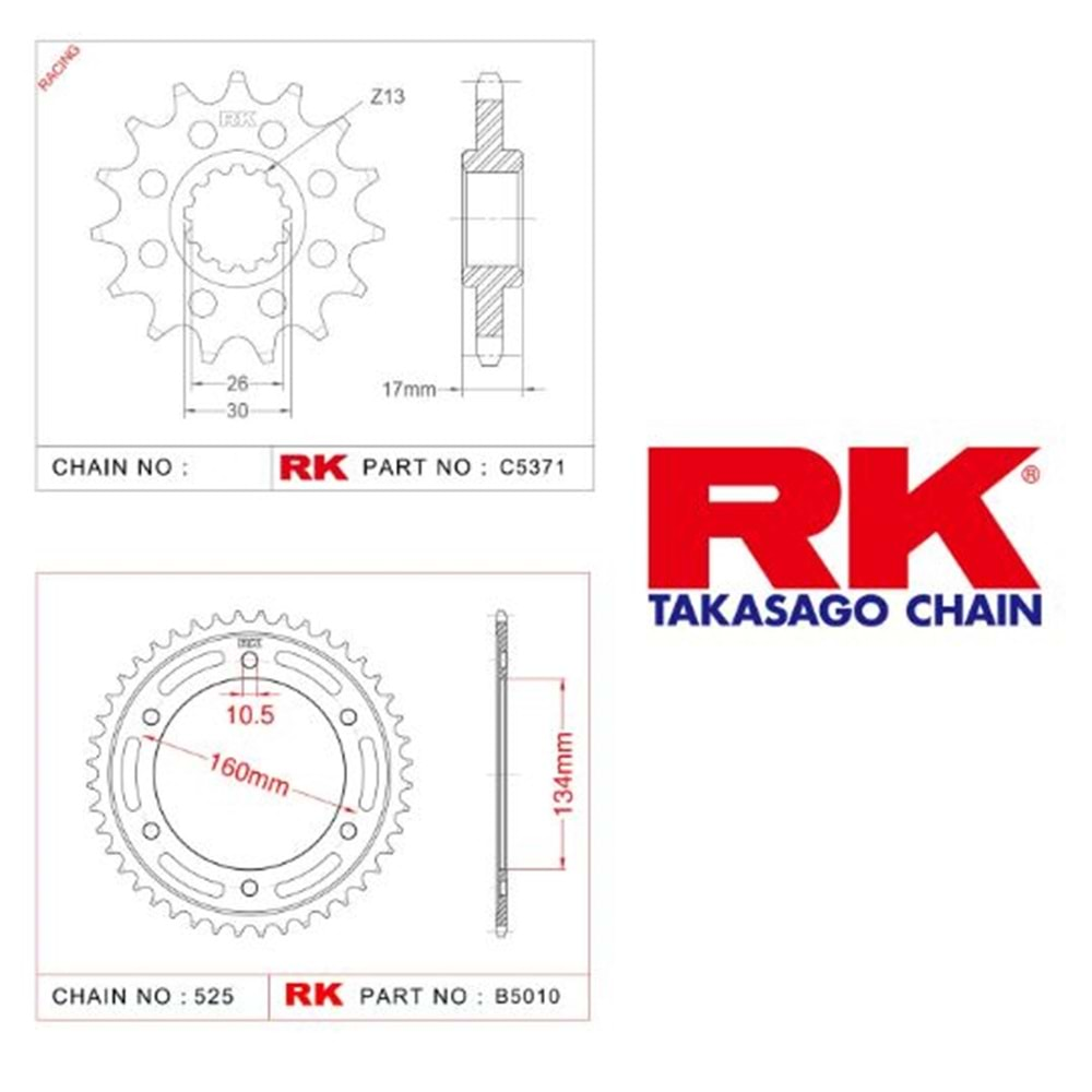 Rk Dişli Seti Honda Cbr 600 Rr 03-06*