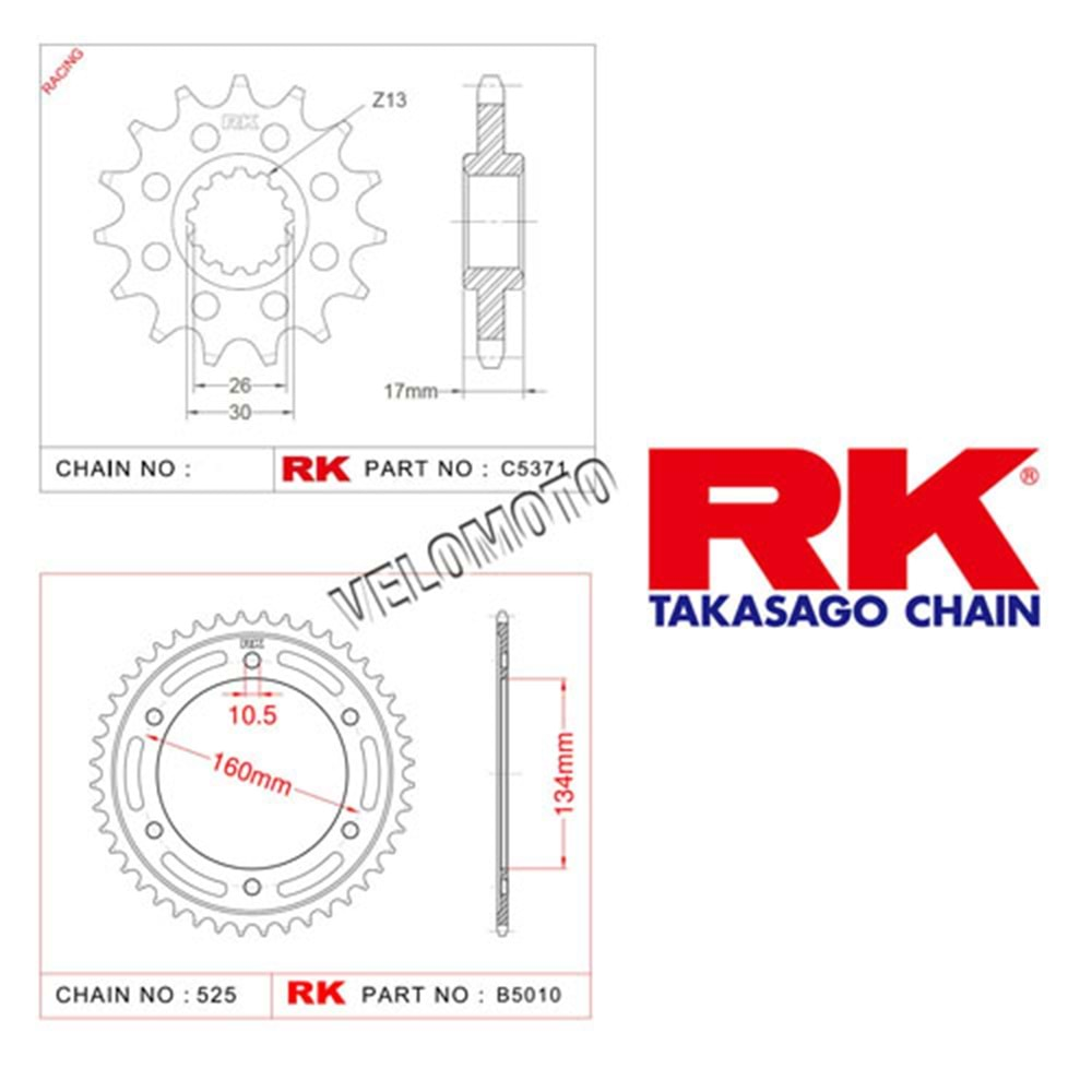 Rk Dişli Seti Honda Cbr 600 Rr 03-06*