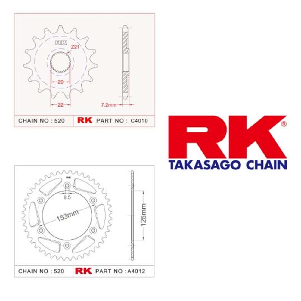 Rk Dişli Seti Honda Crf 250 R 04-10*
