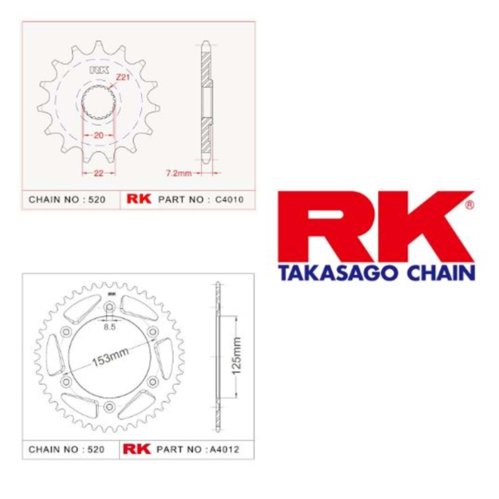 Rk Dişli Seti Honda Crf 250 R 11-17*