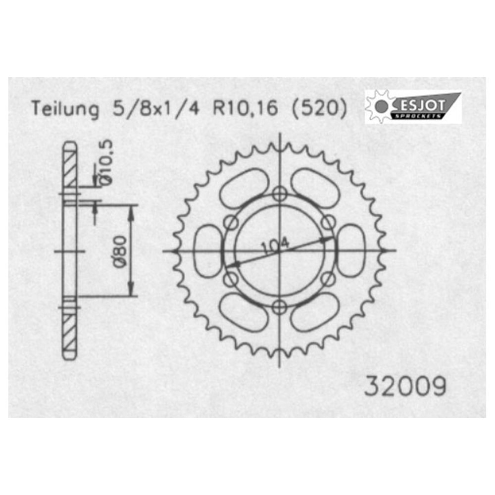 Esjot 50-32010-45 Arka Dişli Elmas Kesim