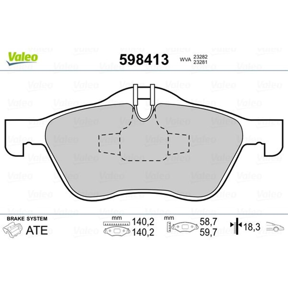 Disk Balata minİ (R50,R53) Cooper 1.6i 16v 01-06 Ön - VALEO