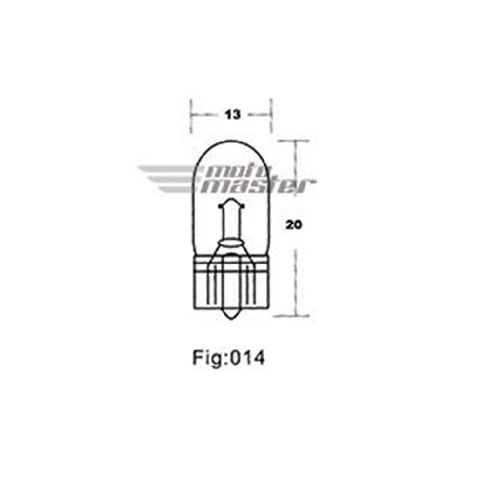 DİPSİZ AMPUL T13 12V 10W