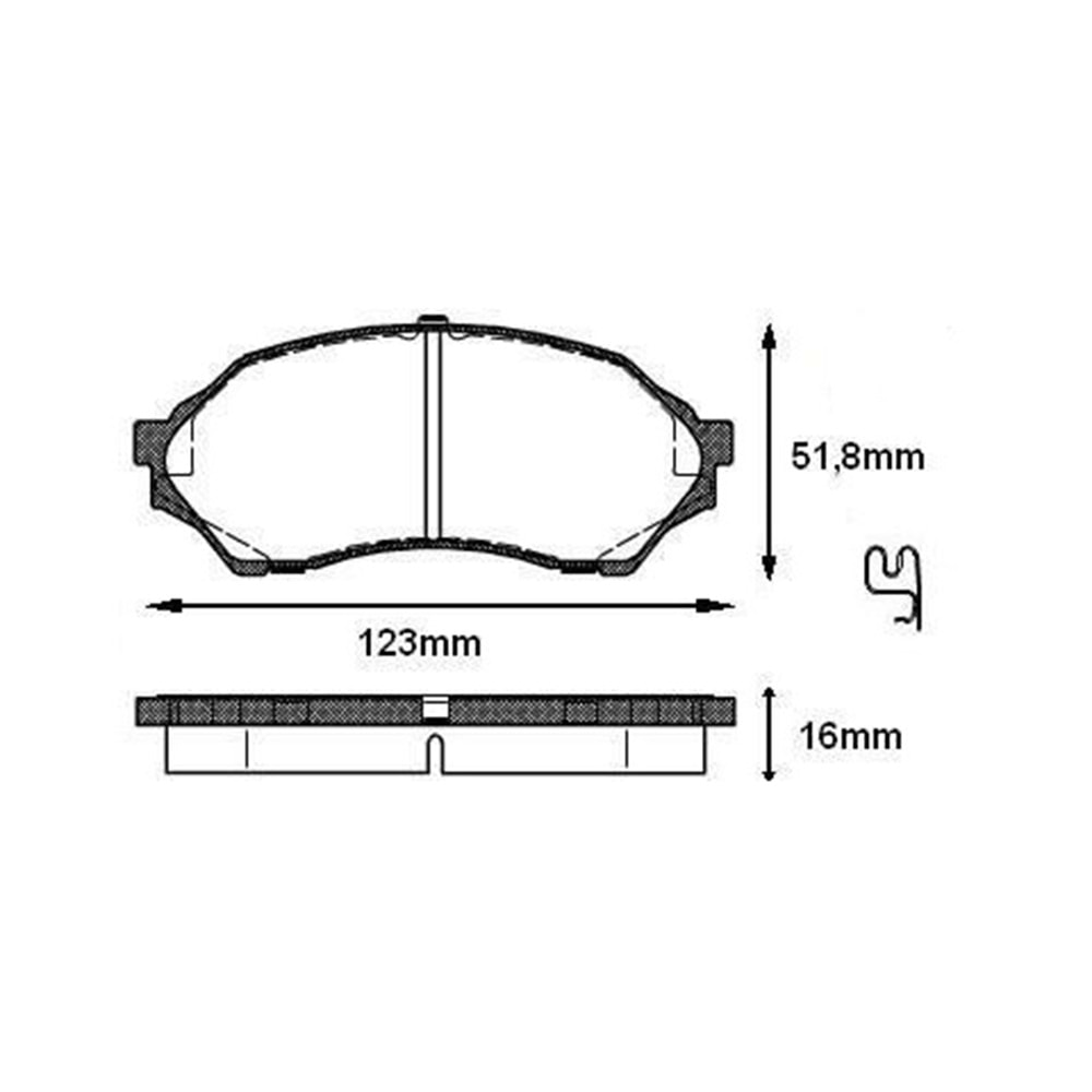 Disk Balata Mazda 323 F VI, SVI Ön - REMSA