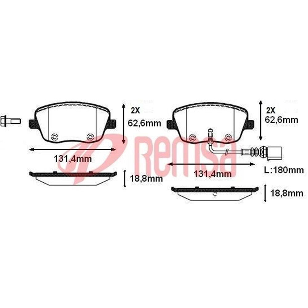 Disk Balata Vw Polo, Skoda Fabia, Roomster Ön - REMSA