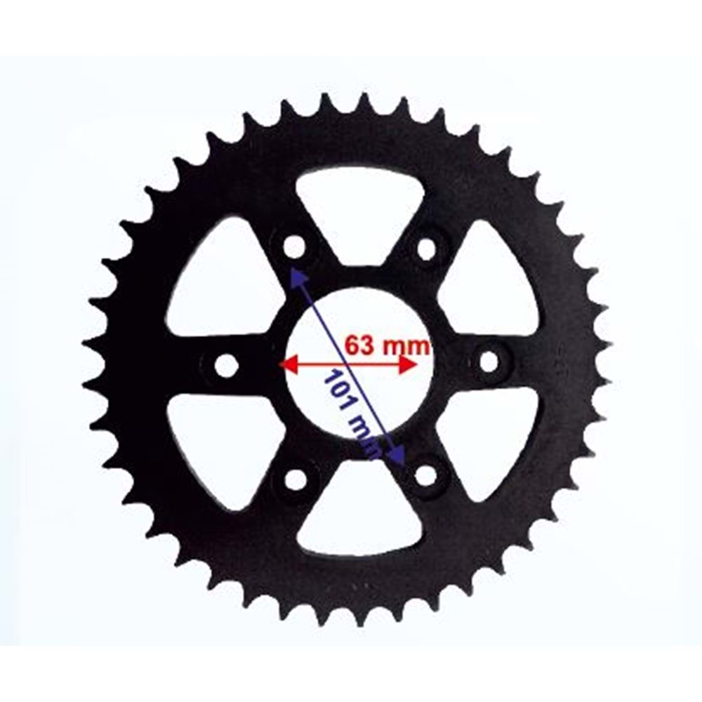 ARKA DİŞLİ 520-42T İÇ 63 mm 6 DELİKLİ BAJAJ DOMİNAR 400 - KTM DUKE 390 ÖM