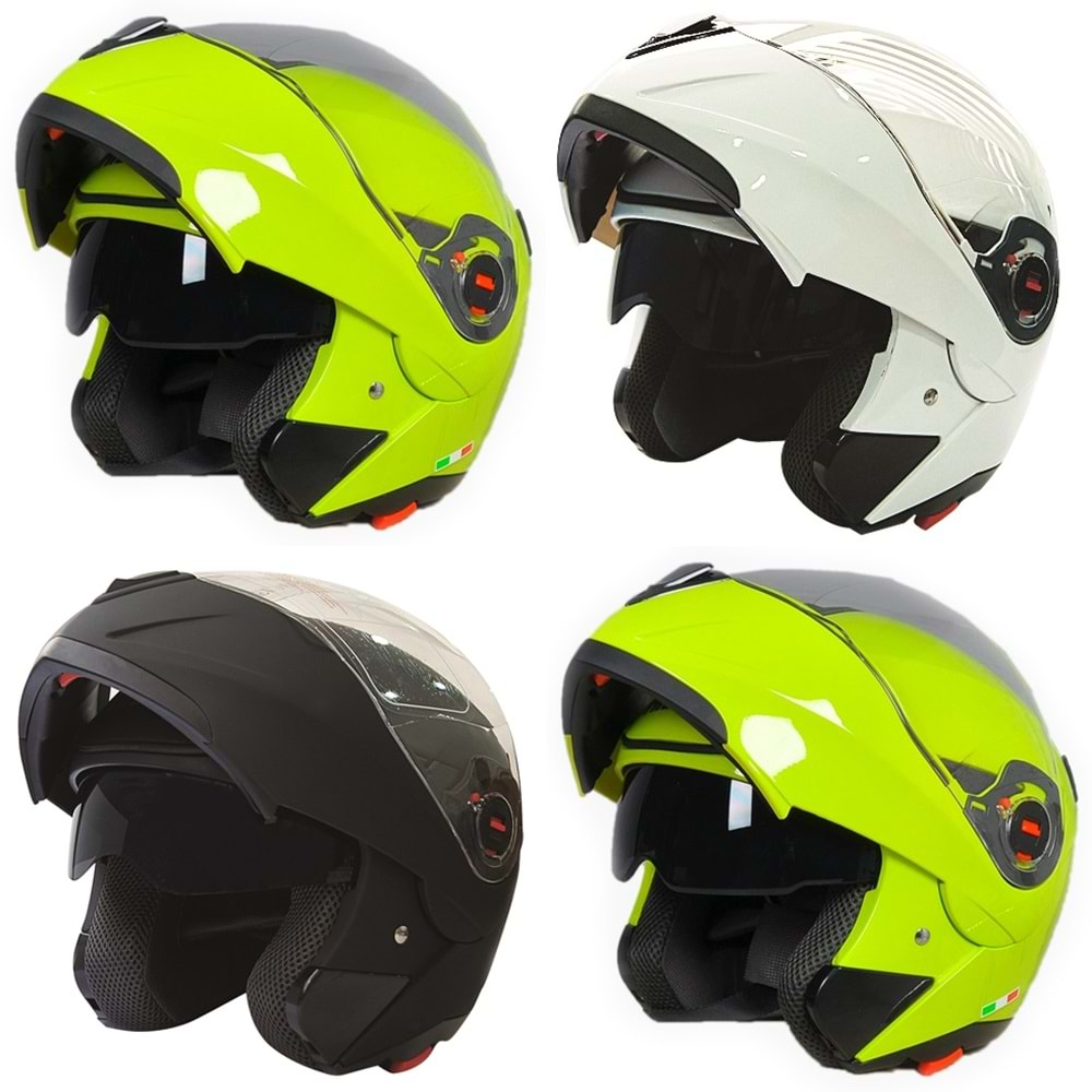 Kask - Çene Açılır Güneş Vizörlü Kasklar