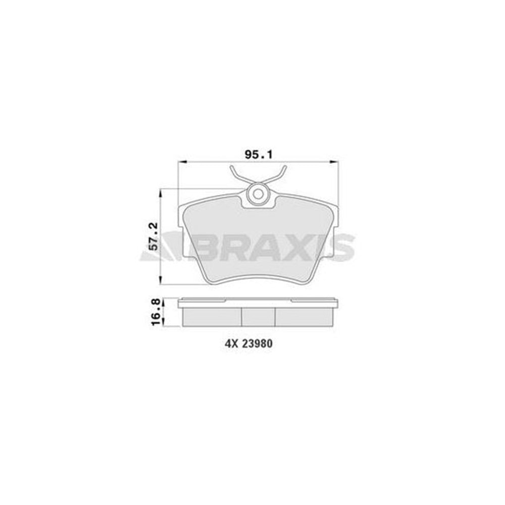 Disk Balata Renault TRAFİC II, Nissan PRİMaster, Opel Vivaro Arka - BRAXIS