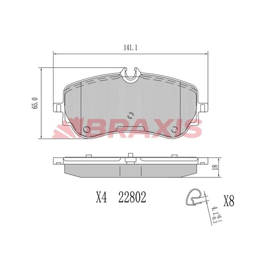 Disk Balata Vw Amarok 2.0 TDI, 3.0 TDI, Vw Crafter 2.0 TDI, MAN TGE 17> Arka -