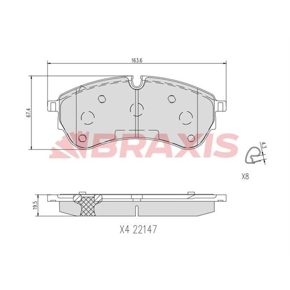 Disk Balata Vw Crafter 2.0 TDI, Man TGE 2.0 TDİ 16> Ön -