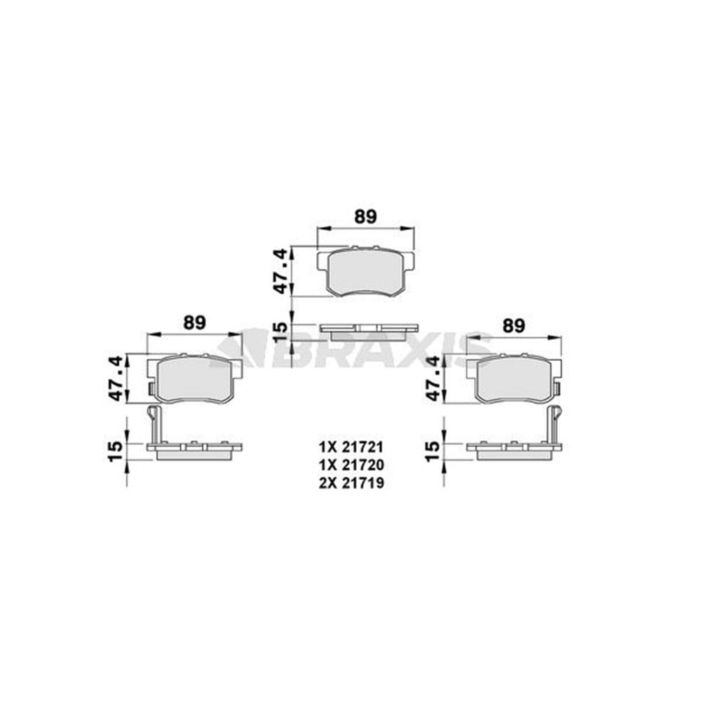 Disk Balata Honda Civic, Rover 600, Suzuki SX4, Swift Arka