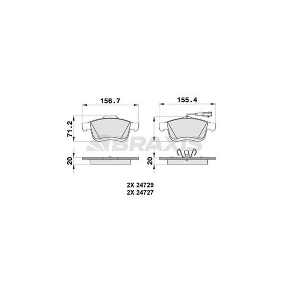 Disk Balata Opel Combo, Fiat Doblo, Alfa Romeo 159 Ön -