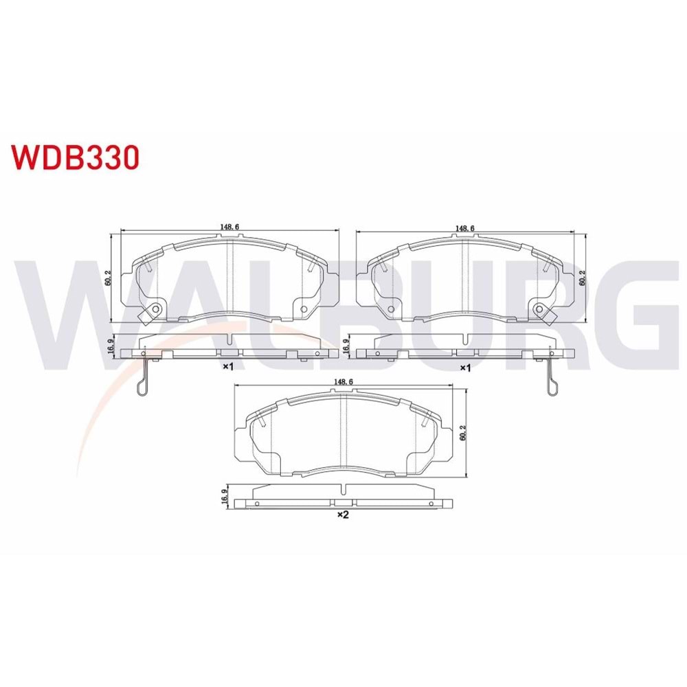 Disk Balata Honda Jazz, ACURA, Civic, Accord Ön